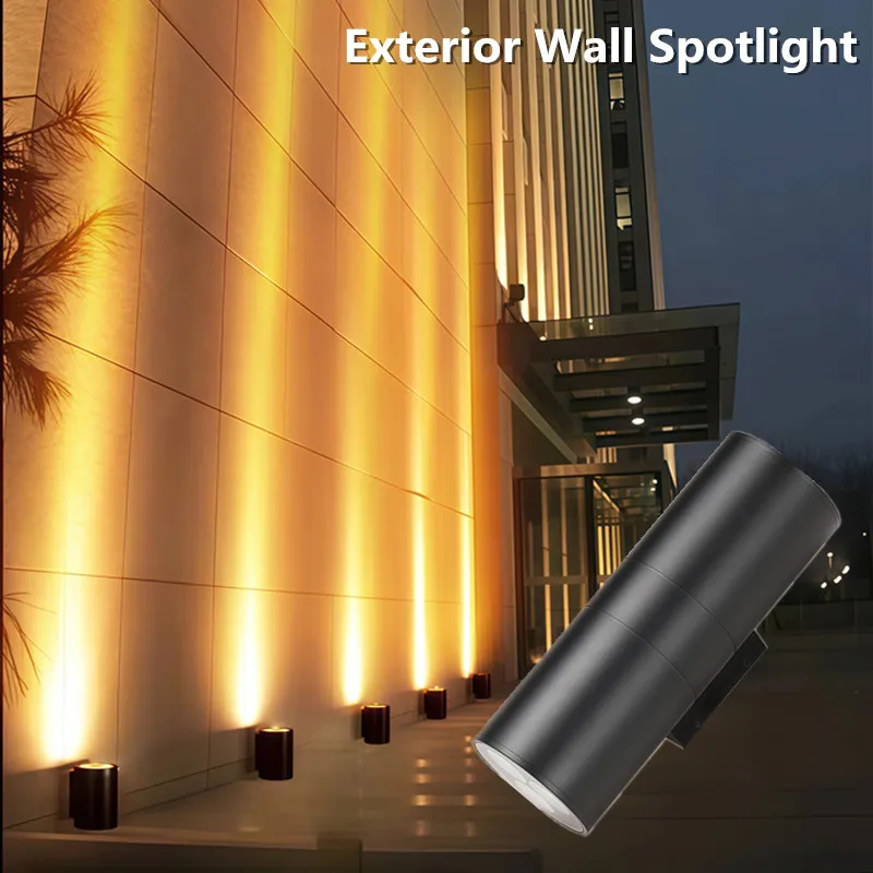 Светодиодный уличный светильник для крыльца IP65 Водонепроницаемый настенный светильник 9W18W36W Прожекторы для садовой дорожки Внешний настенный светильник для мытья лучей Лампы для двора