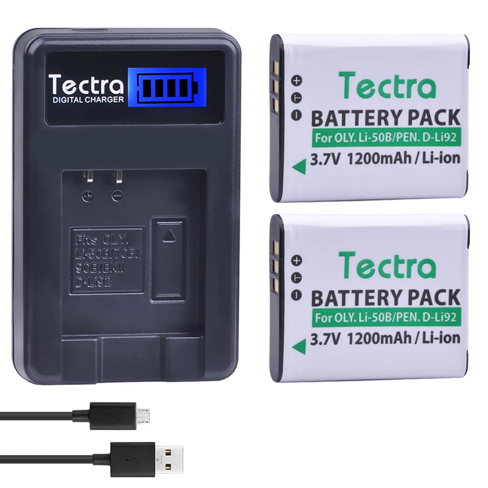 1200mAh LI-50B Li50b Battery OR LCD Charger for Olympus SZ-10 SZ-12 SZ-15 SZ-16HIS Sz-20 TG-610 TG-630HIS TG-810 TG-820 TG-830