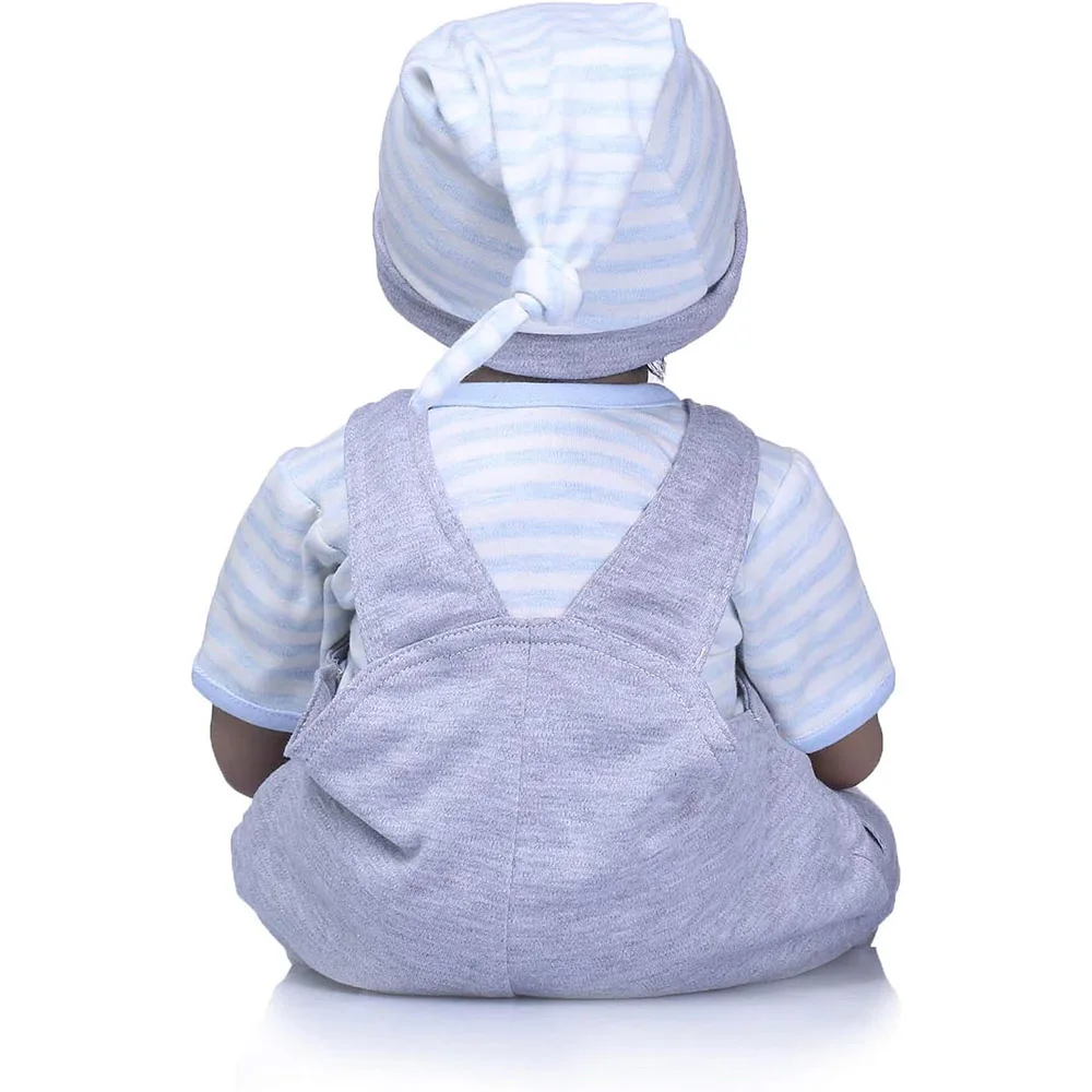 Kleidungsset für Reborn-Babypuppen, Strampler und Hose für 18-20 Zoll/46-50 cm Puppen, Babykleidung, Panda-Outfit, Kinderspielzeug-Zubehör – Detail 8