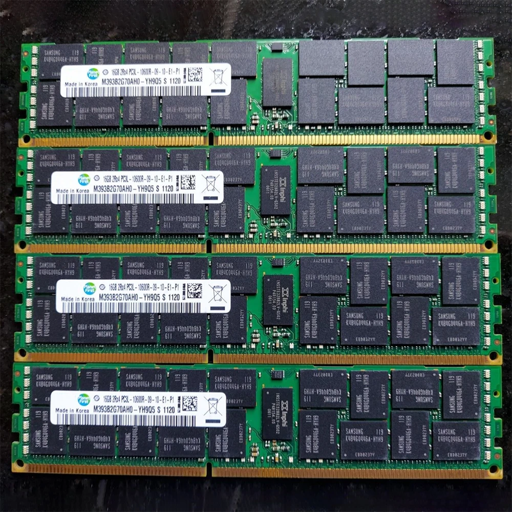 

1 pcs M393B2G70AH0-YH9 For Samsung RAM 16G 16GB 2RX4 DDR3L 1333 REG Server Memory Fast Ship High Quality