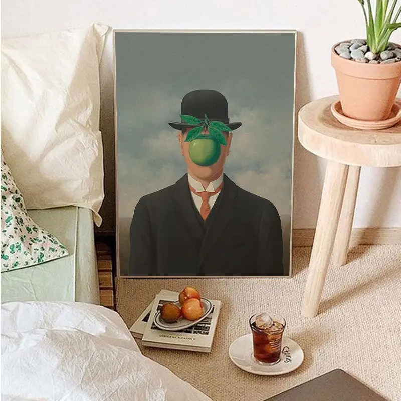 Rene Magritte Vintage Posters Kraft Paper Vintage Poster Wall Art Painting Study Vintage decorative painting