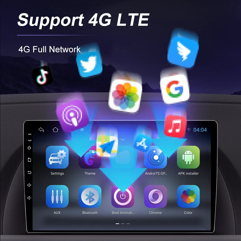 9.7 "Android 16 Per Toyota Corolla E140-150 2006 - 2013 4G GPS Auto Radio di Navigazione Multimediale Senza Fili Carplay Schermo Stereo DVD