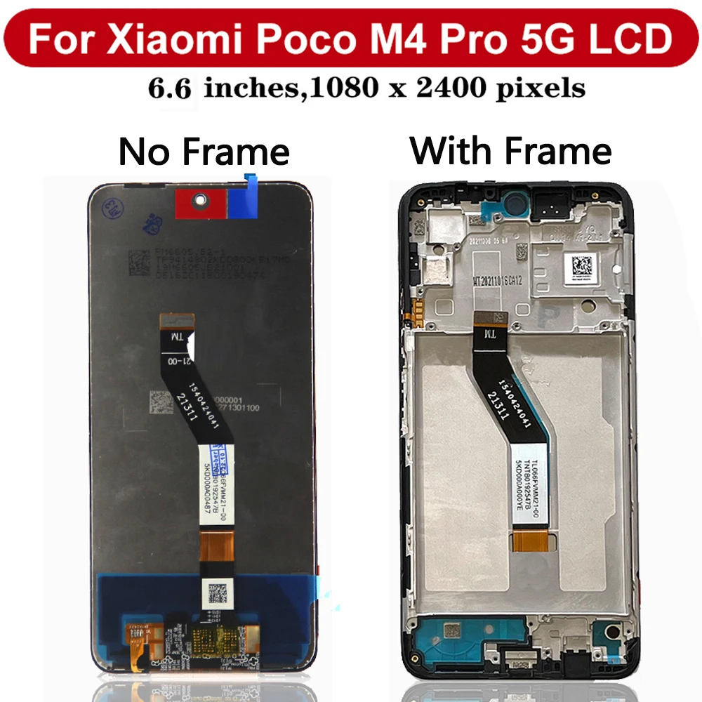 AMOLED Screen For Xiaomi Poco M4 Pro 5G LCD Display Touch Screen Digitizer Assembly AMOLED LCD Display For Xiaomi Poco M4 Pro