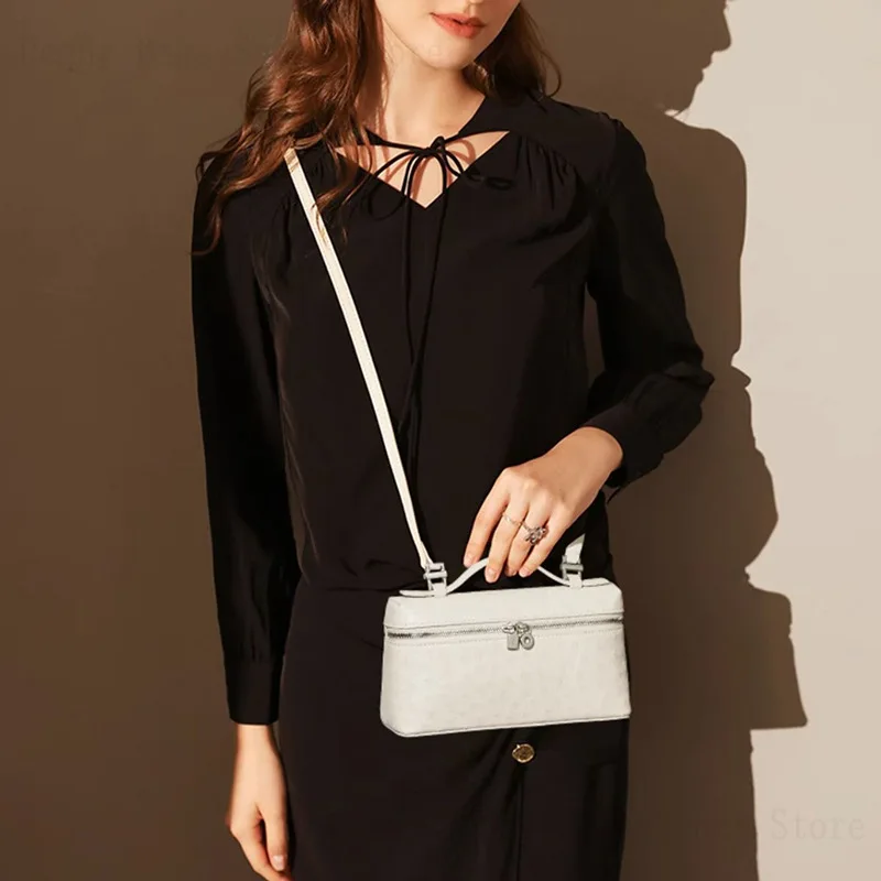 

Новинка 2025 года, сумка для ланча из натуральной кожи, модная и универсальная сумка через плечо со звездами в одном стиле, сумка через плечо из страусиной кожи