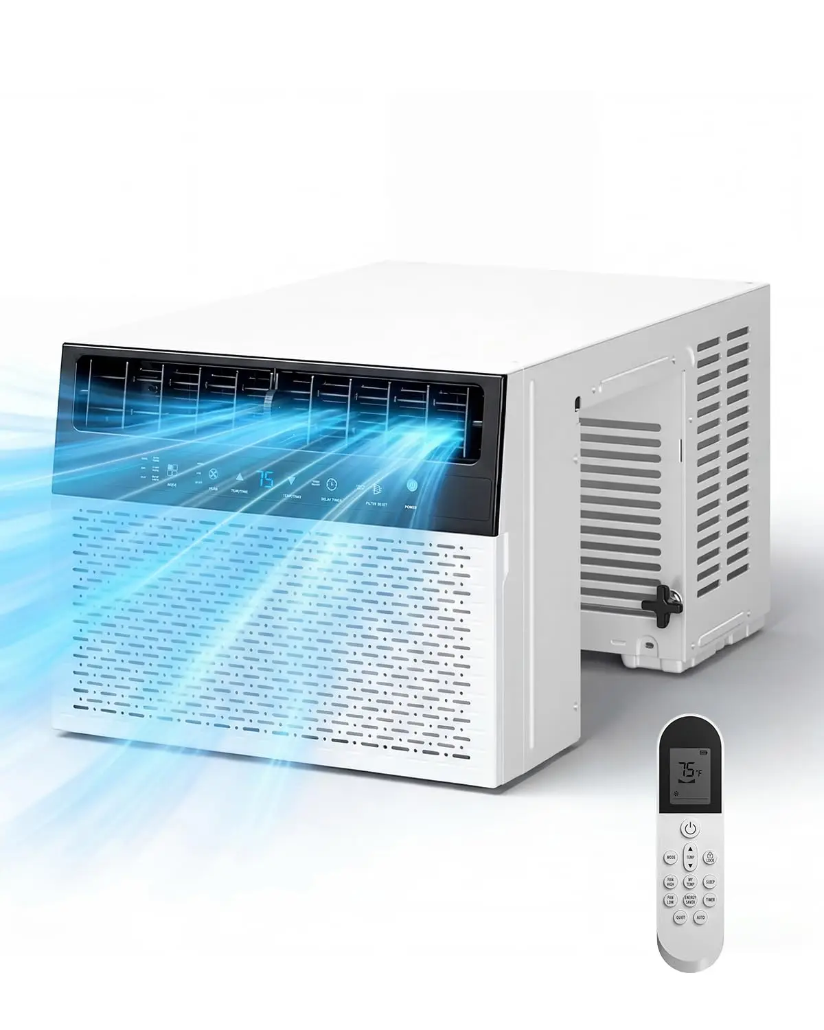 12000 BTU U-Shaped Window AC, Cools 550 Sq.Ft, Energy Saving with Open Window Flexibility, Custom