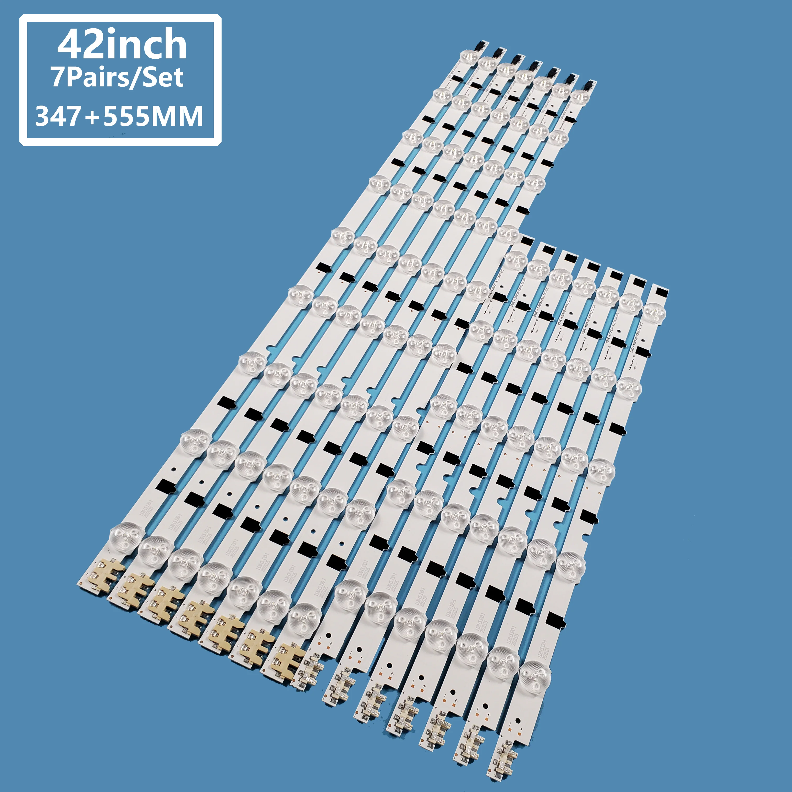 14Pcs/set TV LED Backlight Strip Bar Light 2013SVS42F L 9/R 5 REV1.9/ D2GE-420SCA/B-R3 For SAMSUNG 42