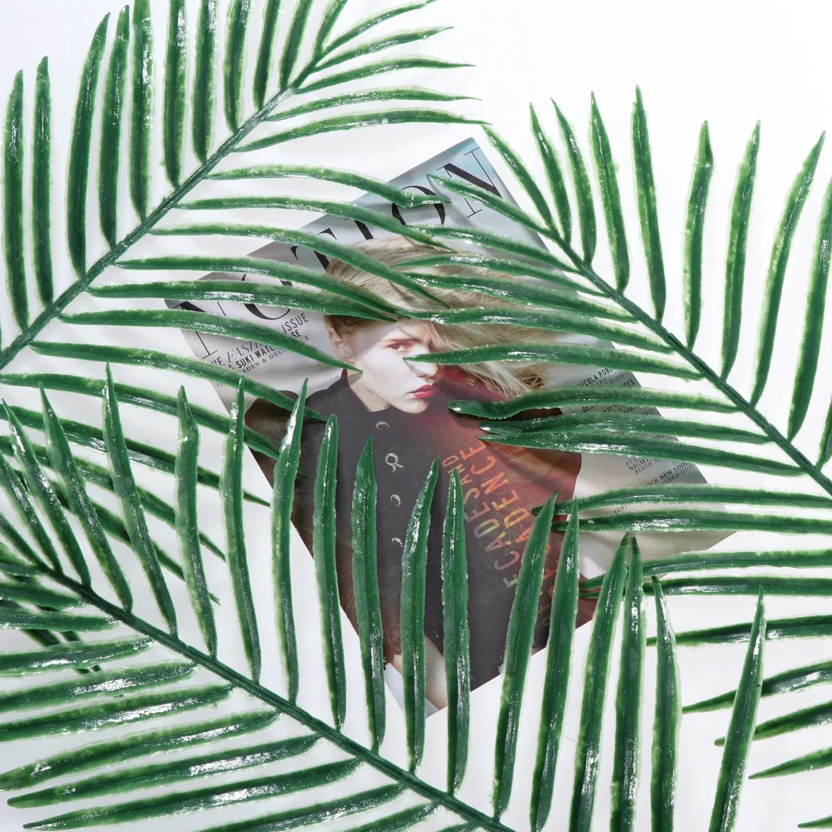 

10Pcs Sago Cycas Fake Leaves Realistic Artificial Plant for Household Office Party Home Decoration Sago Cycas Fake Plant