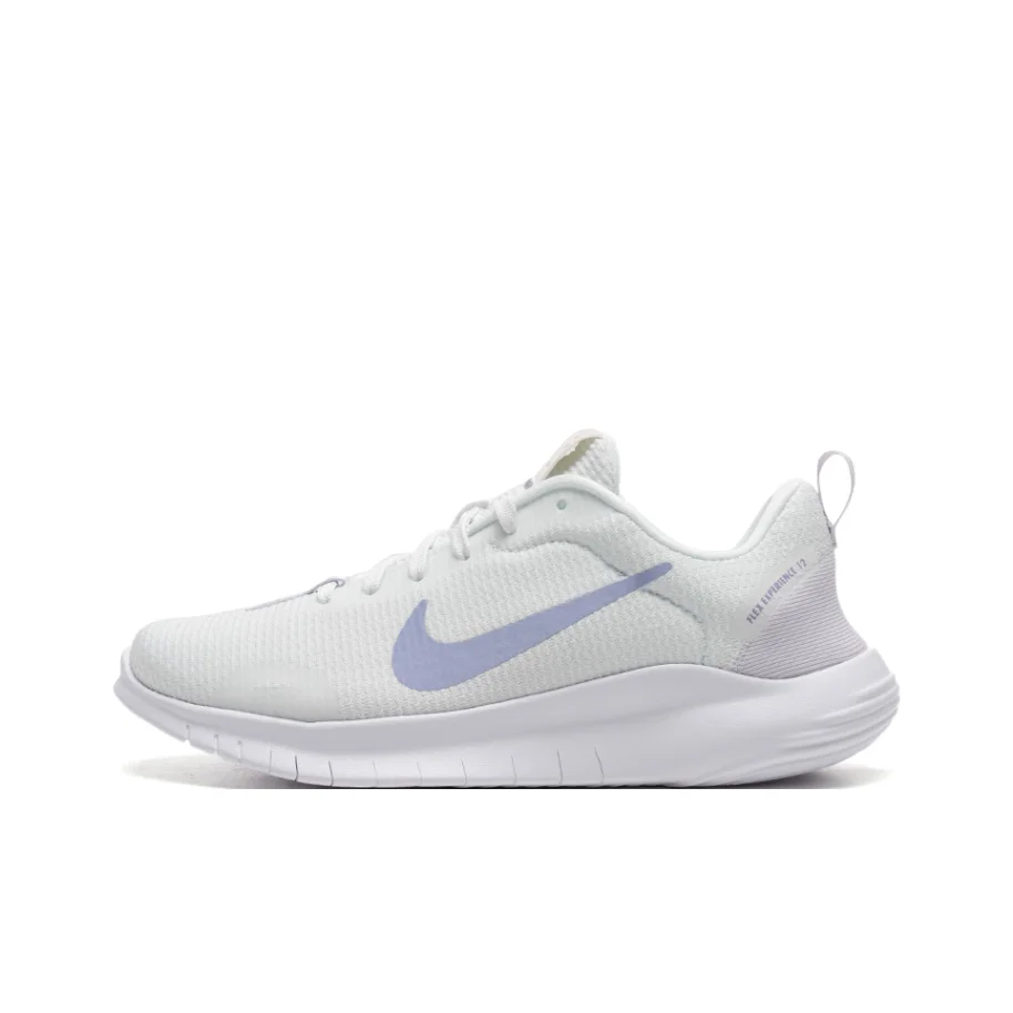 Nike Flex Experience RN 12 Chaussures de course et d'entraînement basses en tissu, antidérapantes, résistantes à l'abrasion, pour femmes, blanches DV0746-105