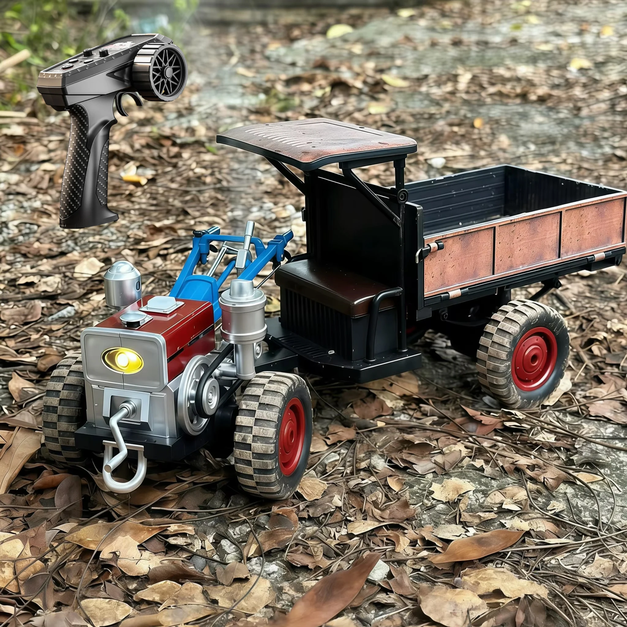 

JJRC C8836 Ручной трактор 4WD с дистанционным управлением Электрический ретро-трактор Грузовик Транспортный автомобиль Модель Детская игрушка Подарки на день рождения