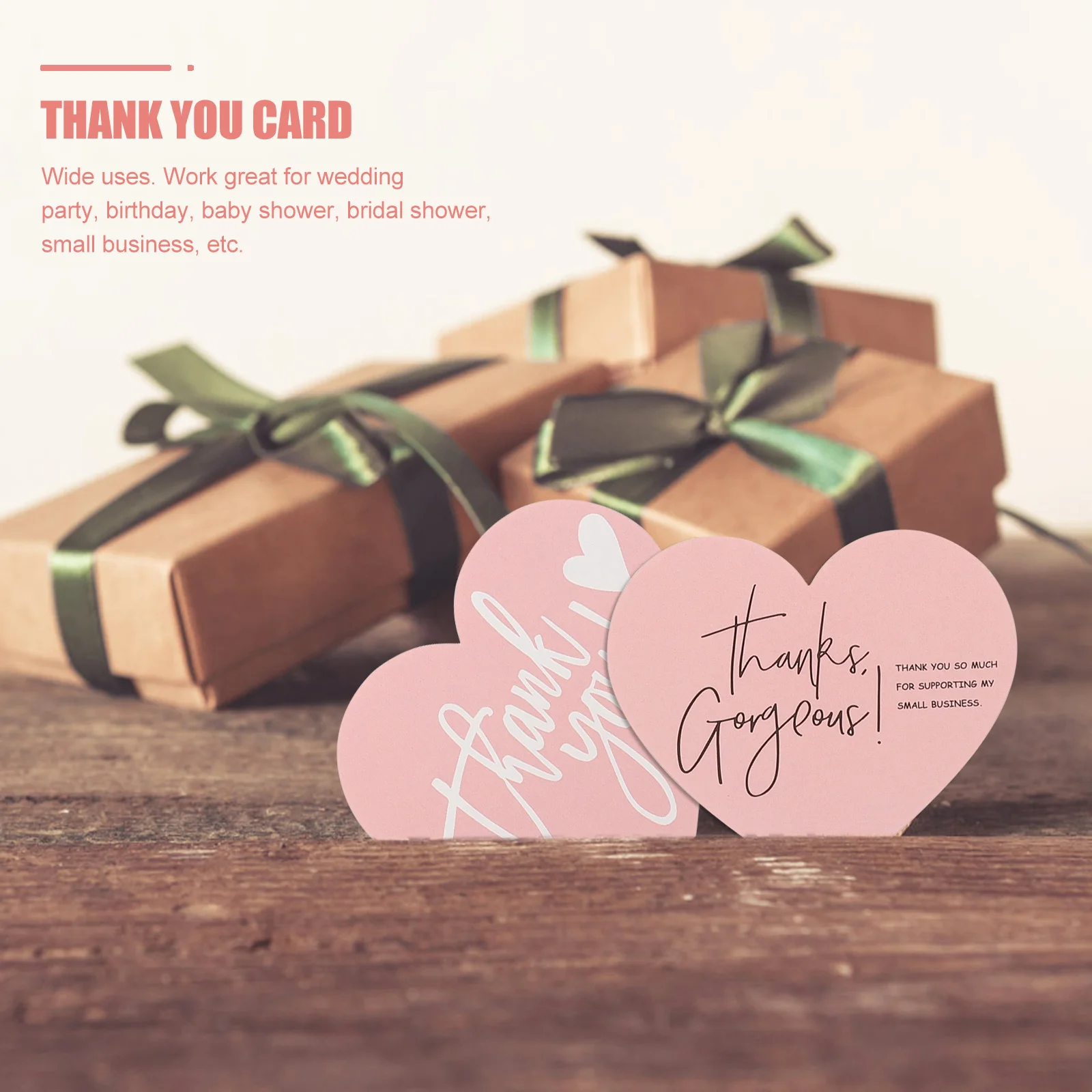 

150Pcs Thank You Cards Exquisite Heart Stickers Wedding Shower Small Business Gift Decor Thank You Heart Stickers