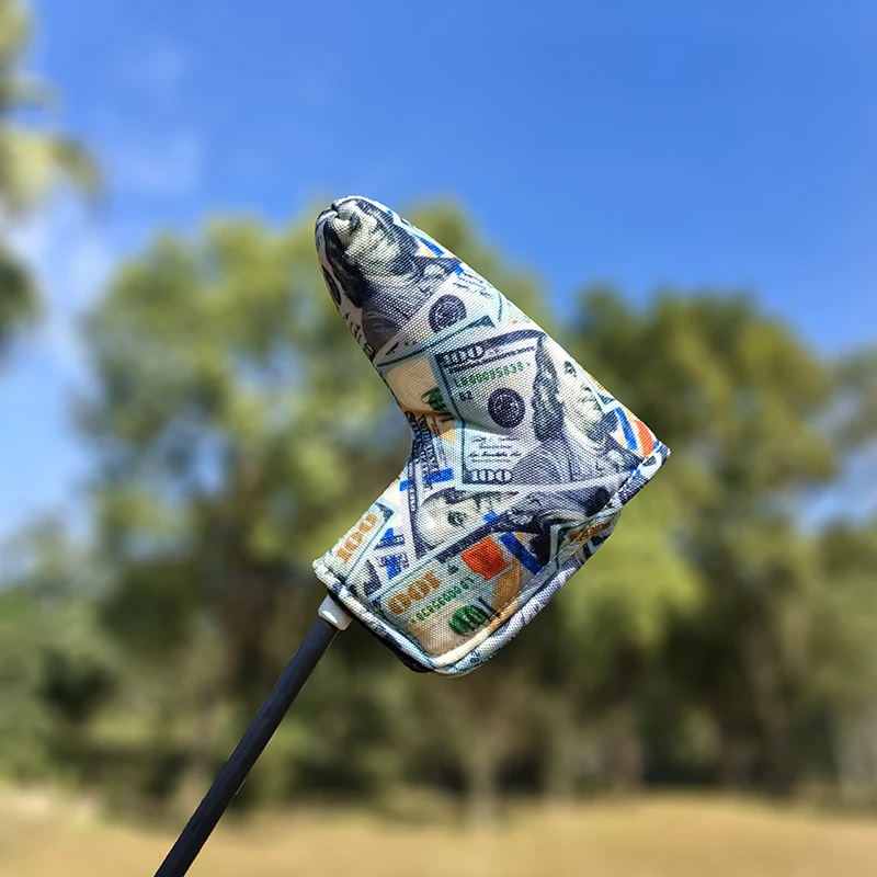 غلاف حماية لنادي الجولف من Dafacai بنمط الدولار رقم 1 غلاف رأس خشبي مربع 1 غطاء قضيب دفع مغناطيسي شخصي #5