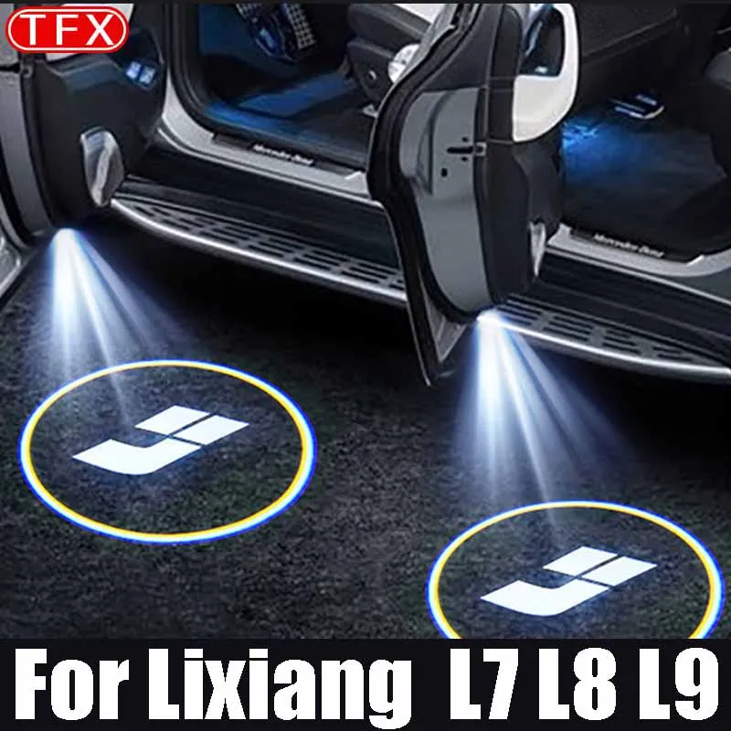 For Lixiang L7 L8 L9 Car Welcome Light Door Projection Laser Ambient Light High-definition Tuning Car Special Auto Accessories