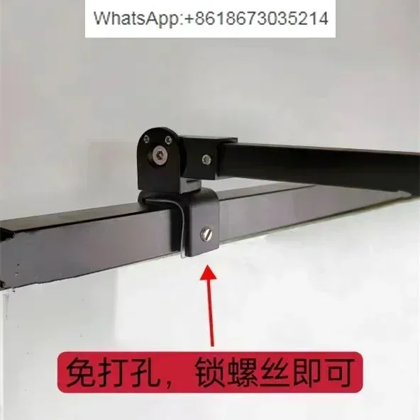 Douchekamerframe trekstang RVS 304 houder, badkamer glazen scheidingswand anti-schommel en anti-shake steunstang