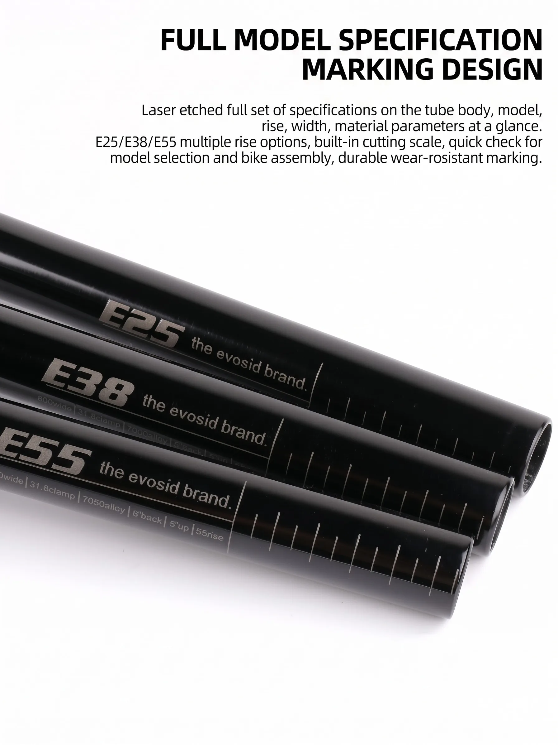 EVOSID Ultraleicht MTB Fahrrad Lenker 31,8mm Fahrrad Riser Bar 800mm Mountainbike Swallow Lenker Aluminium Legierung Fahrrad Teil – Detail 4