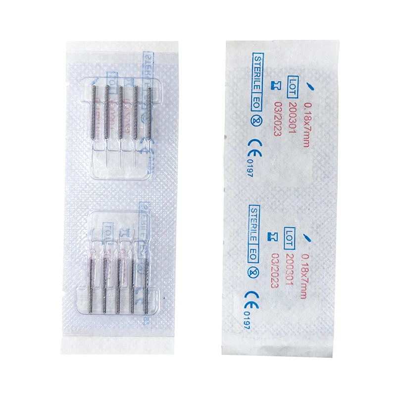 SHENLONG 100 PCS Disposable sterility Handle Needles Sujok Needles 0.18X7mm Acupuncture Needle Dry Needling Acupoint Health