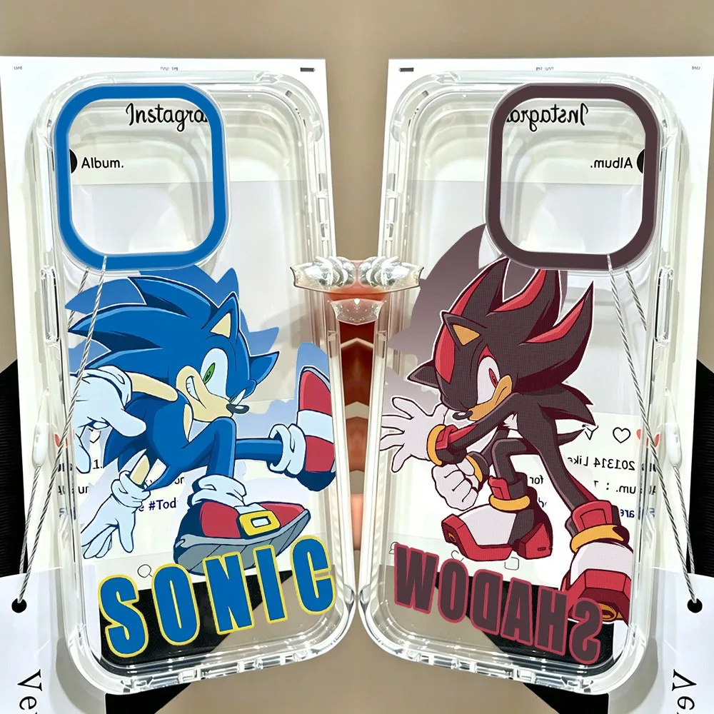 Cartoon S-Sonics Phone Case For Samsung Galaxy S26 S25 S24 S23 S22 S21 S20 FE Note20 Edge Plus Ultra Lite 5G Clear Cover