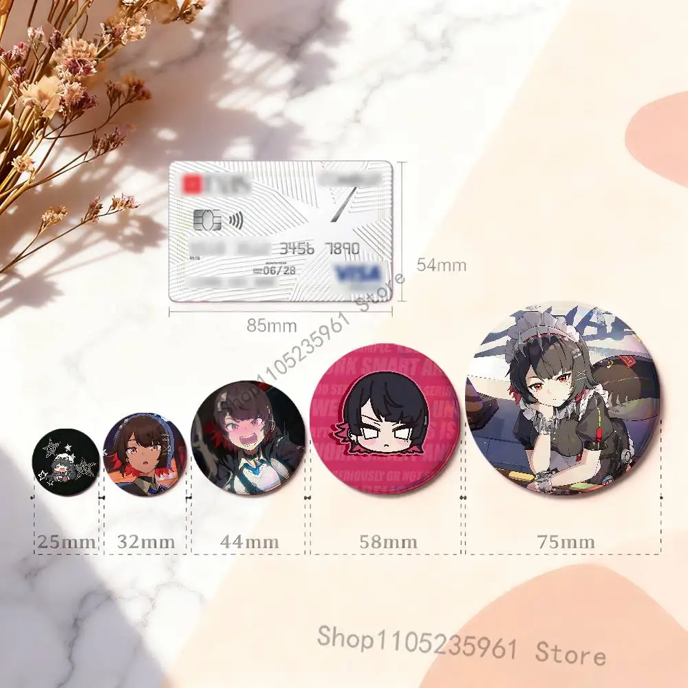 ZZZ إلين جو شارات 25 32 44 58 75 مللي متر جولة تأثيري دبوس المشجعين جمع الأصدقاء الهدايا بروش تذكارية مخصصة