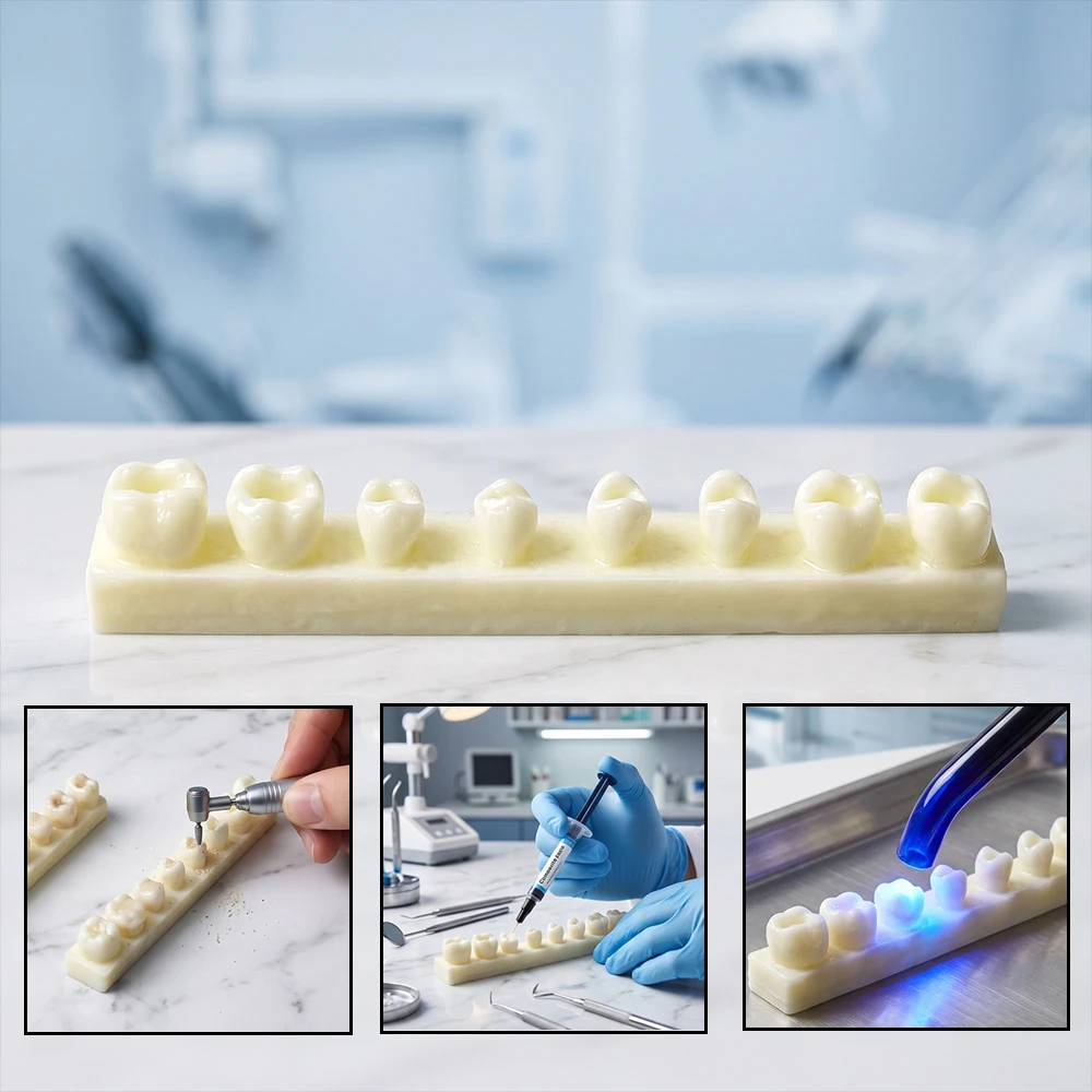 Dental Filling Practice Model Composite Resin Filling Training Tooth Block Typodont For Teaching Studying Education Exercise