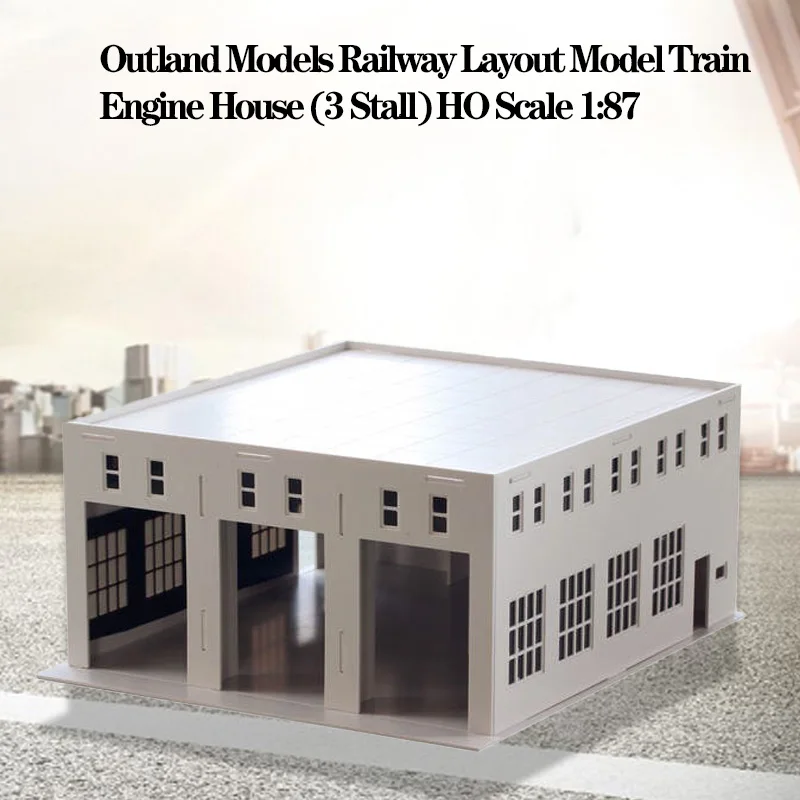 New 1:87 Scale Outland Models Railway Layout Model Train Engine House (3 Stall) High quality manual assembly simulation model