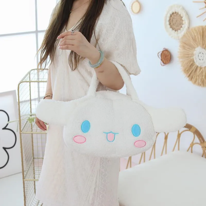 Kuromi Plush Kawaii Sanrio Shoulder Bag Plushie My Melody Lolita Messenger Bags Cinnamoroll Travelling Handbag For Women Gifts