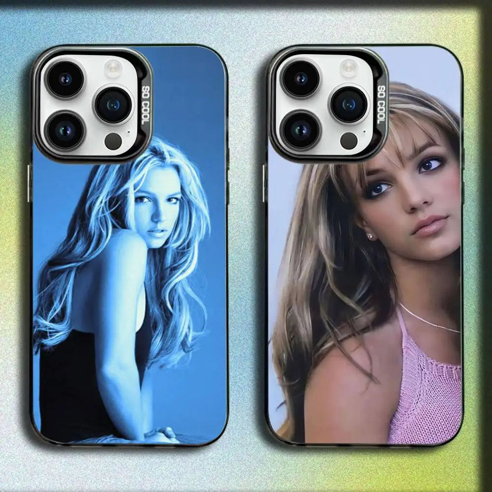

B-Britney Singer Spears Phone Case For iPhone 17,16,15,14,13,12,11,Pro,Max,Plus,E,SE4,Air,Mini Black IMD Box