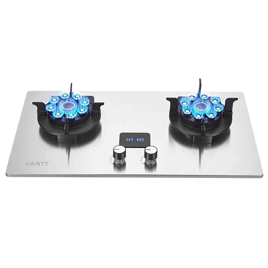 Agic Disc Stove Double Stove Gas Stove Table Embedded Dual-Purpose Natural Liquefied Gas Flameout Protection Stainless