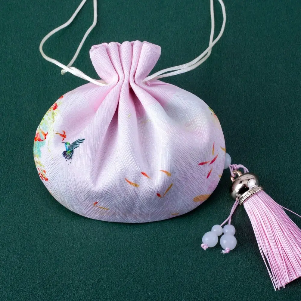 with Tassel Dragon Boat Festival Sachet Printing Flower Women Jewelry Bag Chinese Style Hanging Zongzi Sachet Car Home Decor