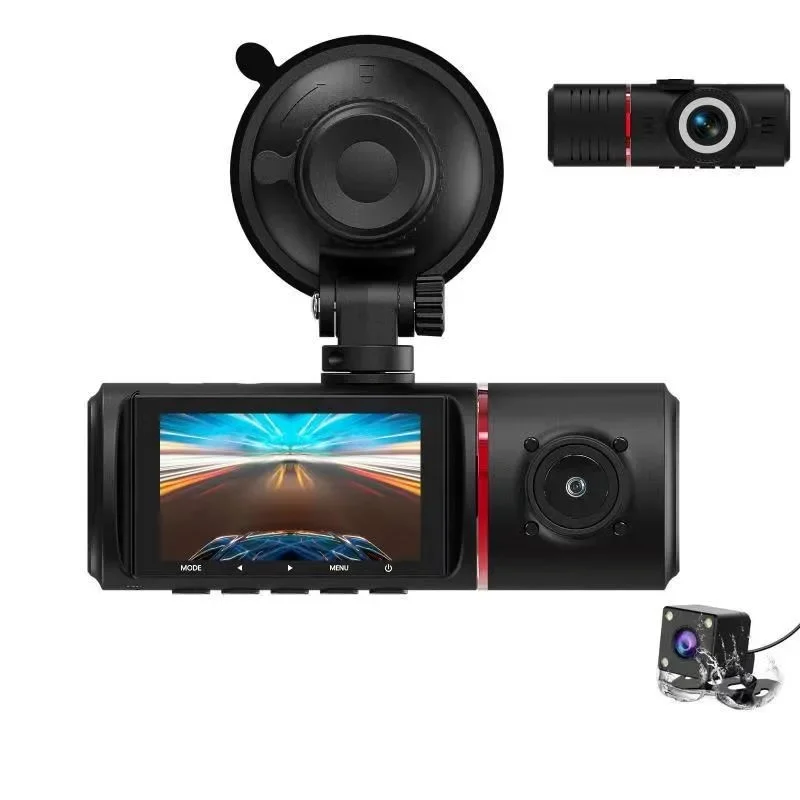Driving recorder night vision three records, driving recorder 360 driving recorder 24h monitoring dvr in front of the car