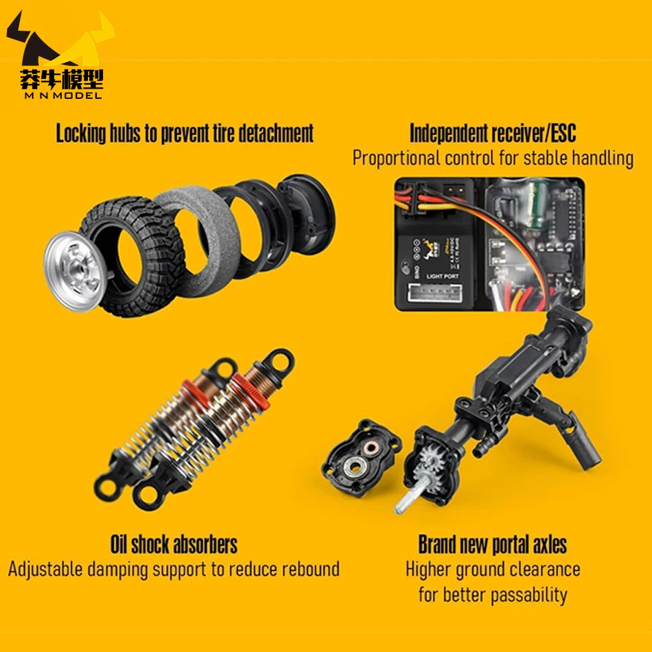 MN168 1:12 سيارة الرجعية مع أضواء LED كامل النطاق محاكاة المهنية على الطرق الوعرة تسلق سيارة التحكم عن بعد مركبة يتم التحكم بها عن بُعد نموذج اللعب