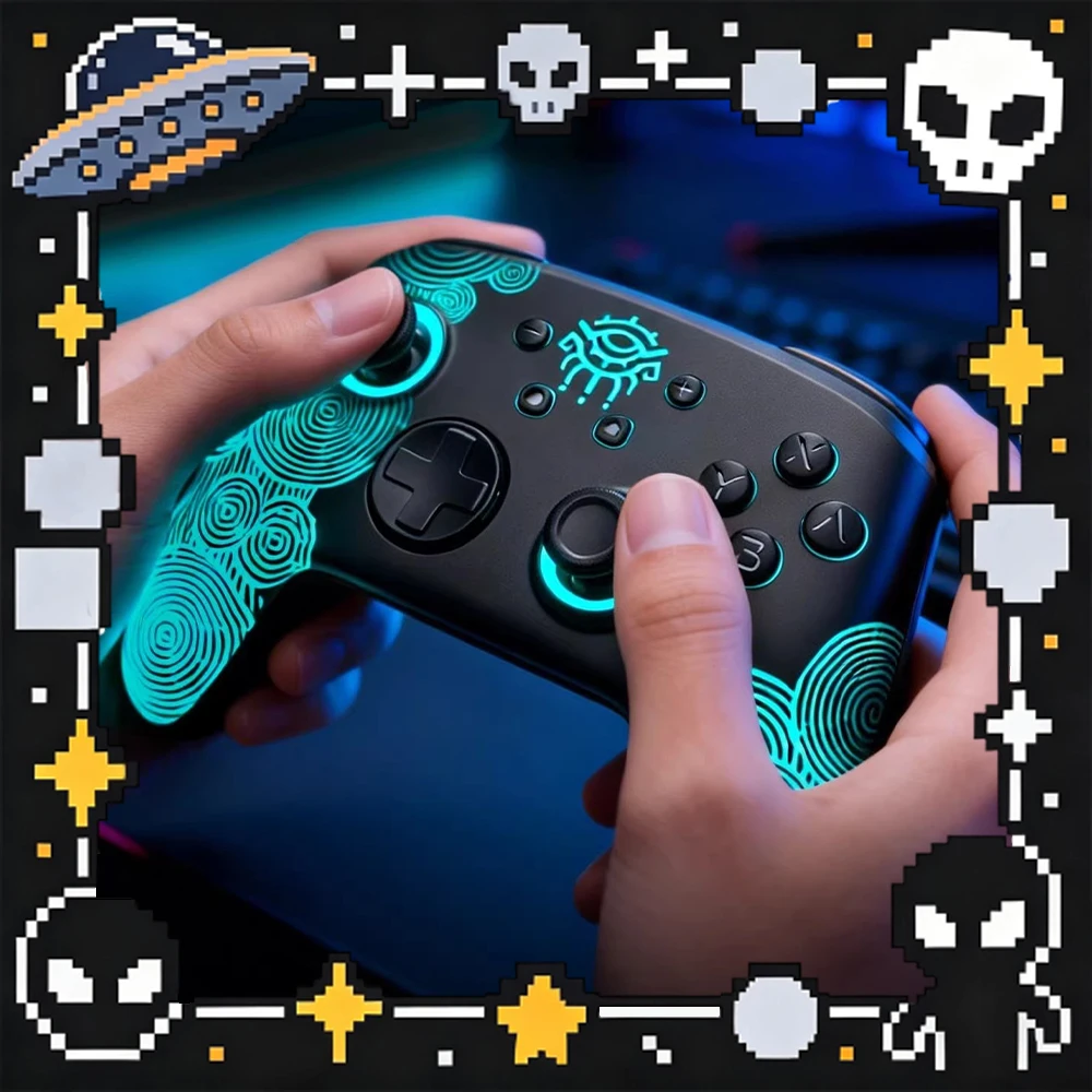 FUNLAB FF01A-04 Game Handle Hall Rocker First Firefly RGB Lamp Effect Esports Handle Double Back Key Design One-Button Wake-Up