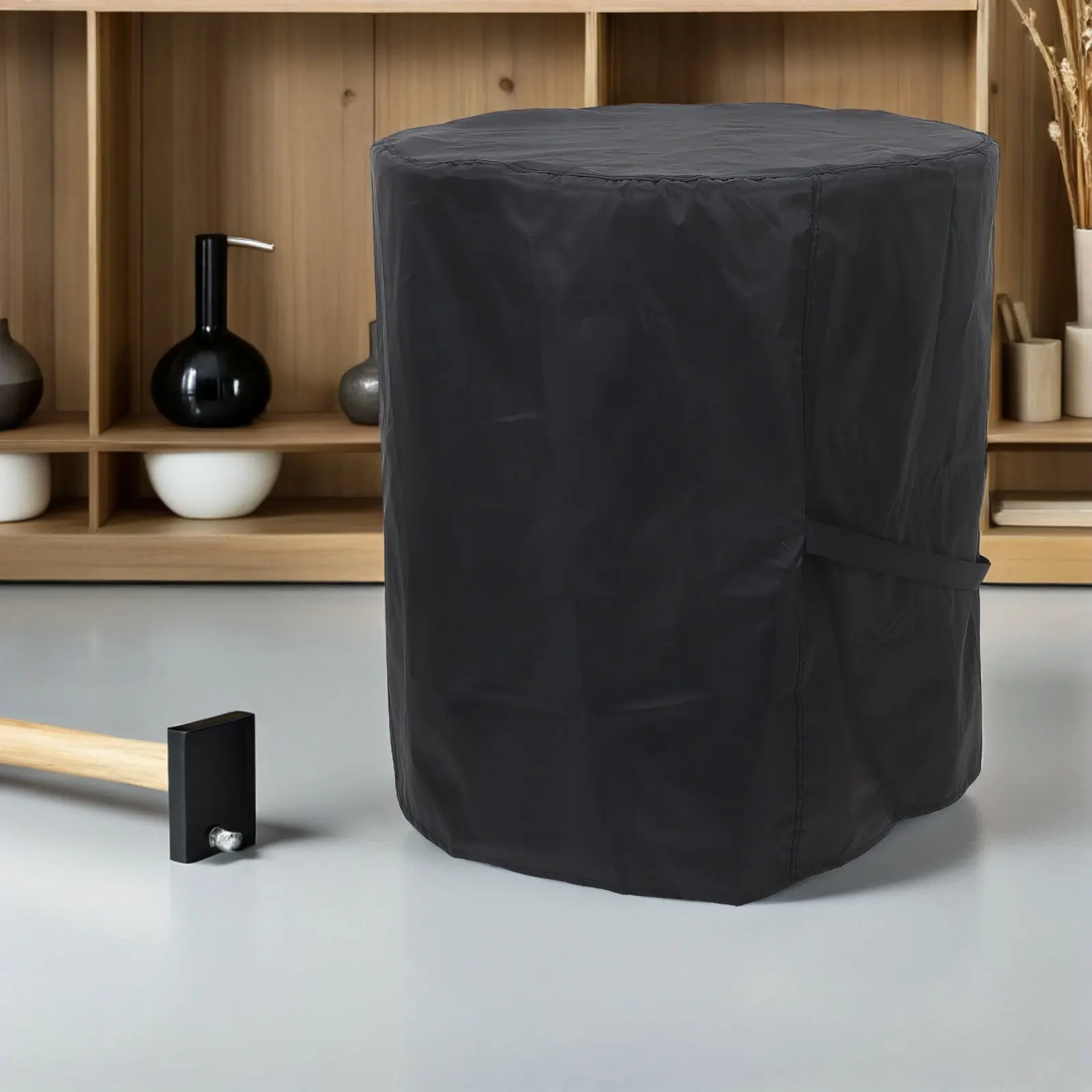 3Pcs Waterproof Dust Bucket Covers 210D Oxford Cloth Protective Rain Barrel Covers Adjustable Drawstring Outdoor Water Storage