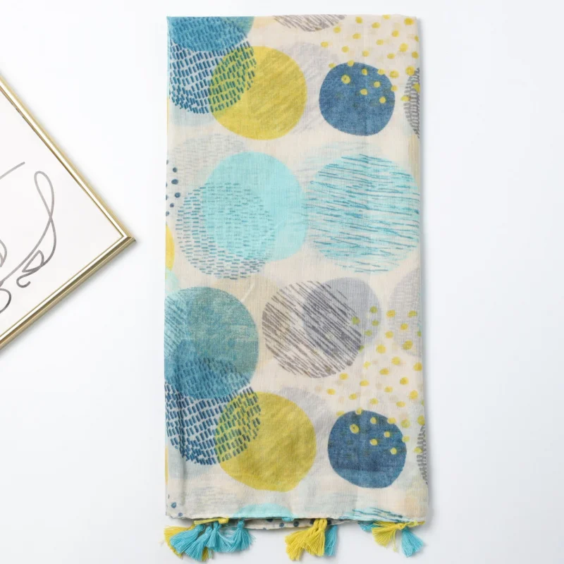 

Длинный шарф с шелковым принтом Little Planet Bali, заводская распродажа, внешняя торговля, трансграничные путешествия в прямом эфире, защита от солнца, теплые женщины