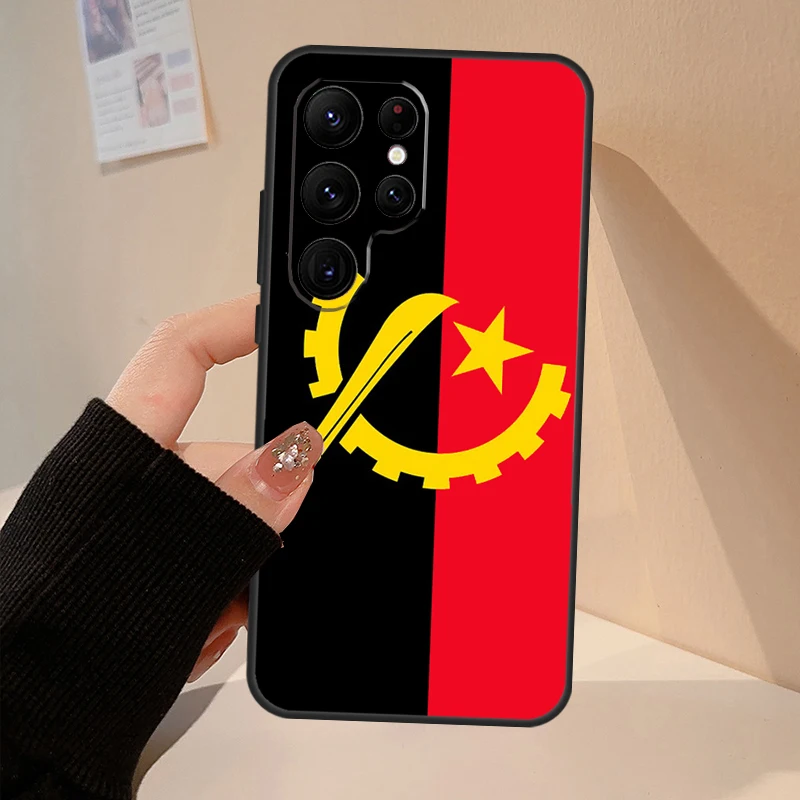 Angola flag Phone Case For Samsung Galaxy S20 FE S21 S22 S23 Ultra S8 S9 S10 Note 20 10 Plus Fundas