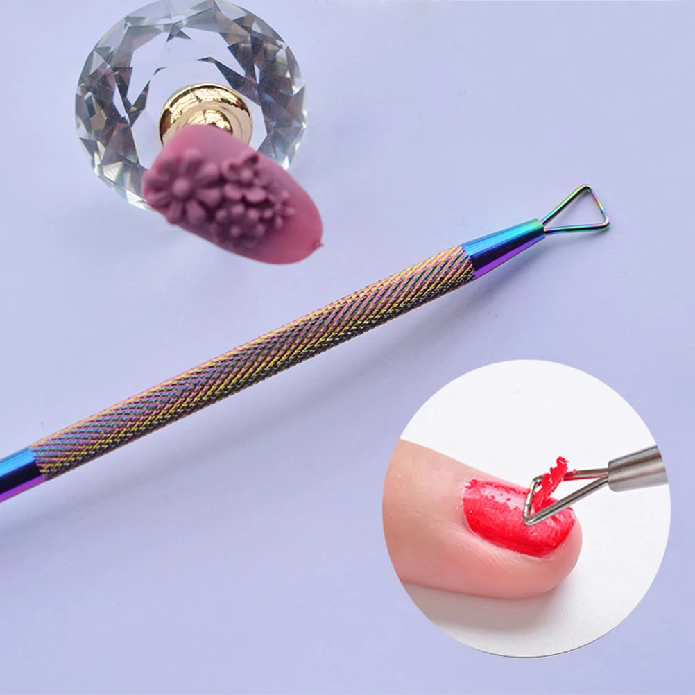 

Pedicure Manicure Gel Polish Remover Tool Cuticle Pusher Trimmer Professional Nail Art Salon Use Portable Carry Fine End Smooth