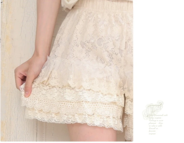 Summer New Fashion Lace White Safety Short Pants Girly Harajuku Sweet Cute Elegant Casual Leggings Women Loose Slim y2k Short