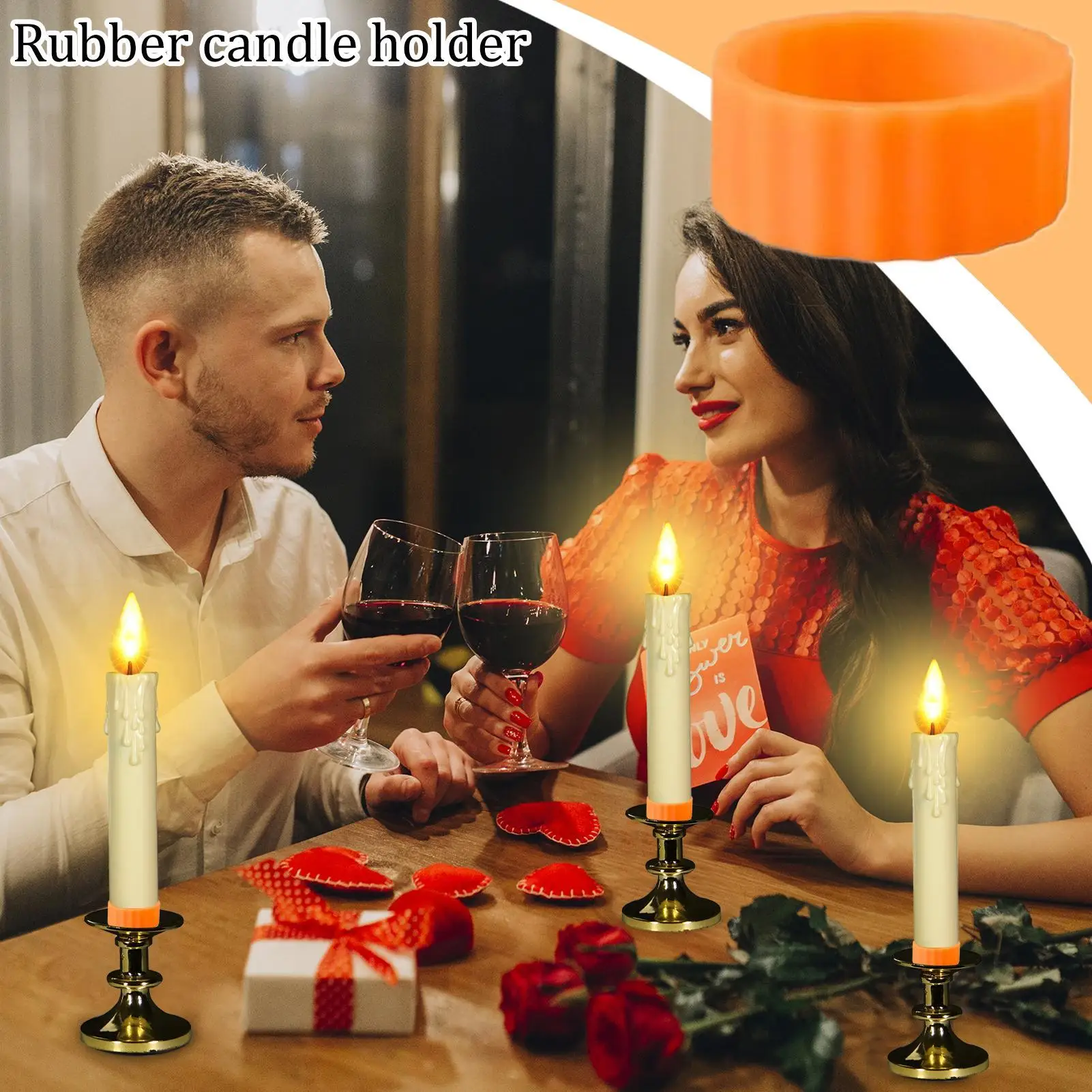 Taper Candle Grippers 10 Pieces Gaskets For Taper Bougie Upright Candle Grips For Dinner Table Birthday Party Restaurant Banquet