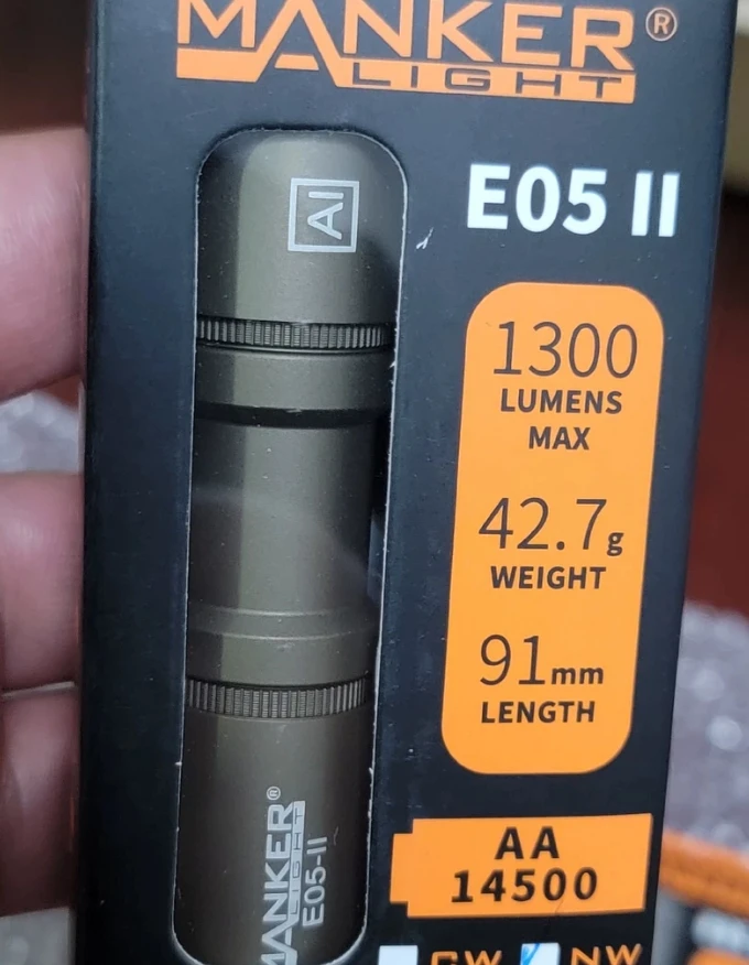 Lanterna com bateria EDC Manker E05-ll 14500