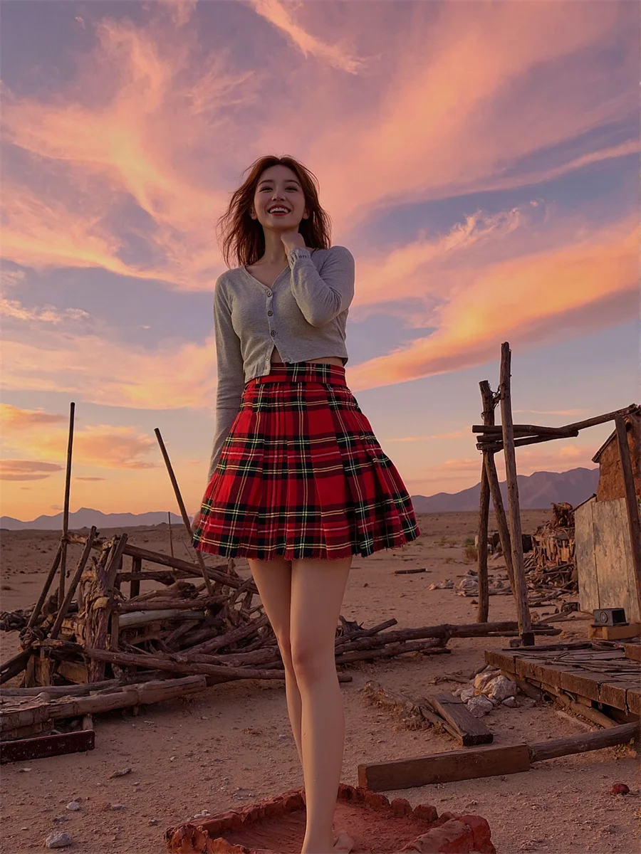 

Плиссированная мини-юбка в клетку для женщин, нарядная, весенняя, из органзы, для выпускного вечера, сказочная, блестящая, пышная, с оборками, многослойная, с эффектом наложения