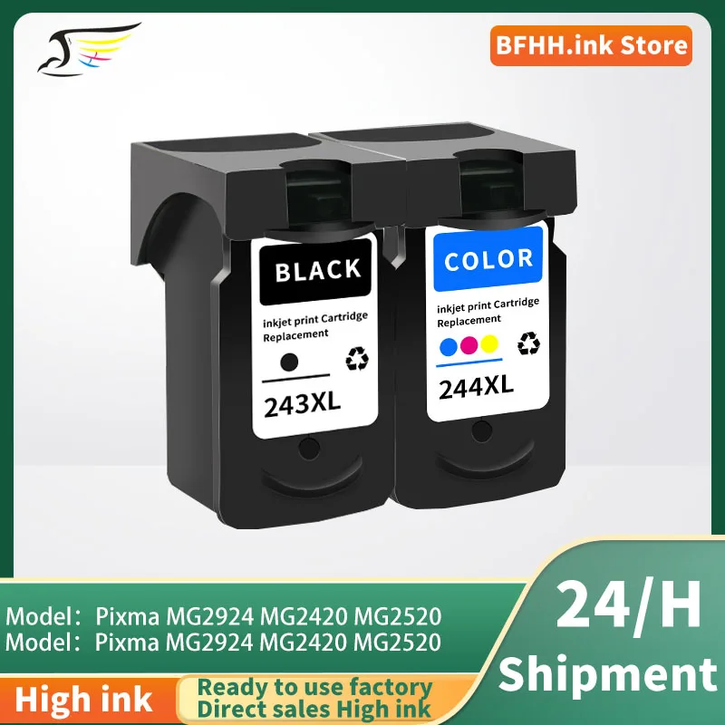 

Совместимые чернильные картриджи PG243XL CL244XL (PG243 CL244 243XL 244XL) для принтеров Canon Pixma MG2924 MG2420 MG2520 MG2555