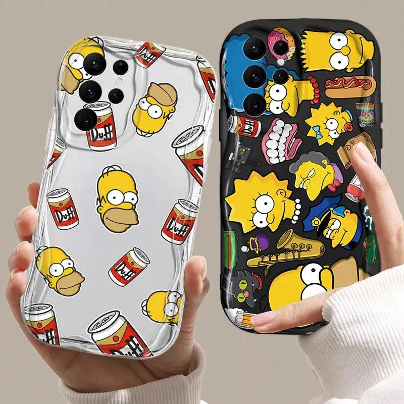 Simpsons Family Phone Case For Samsung Galaxy S23 Ultra S24 Ultra S20 FE S21 S22 Plus S23 5G Protective Cover Capa fundas