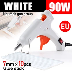 7mm için anahtarı ile 90W sıcak tutkal tabancası çubuk tutkal Mini endüstriyel yapıştırıcı sıcak tabancası elektrikli ısı ısı tabancası onarım aracı