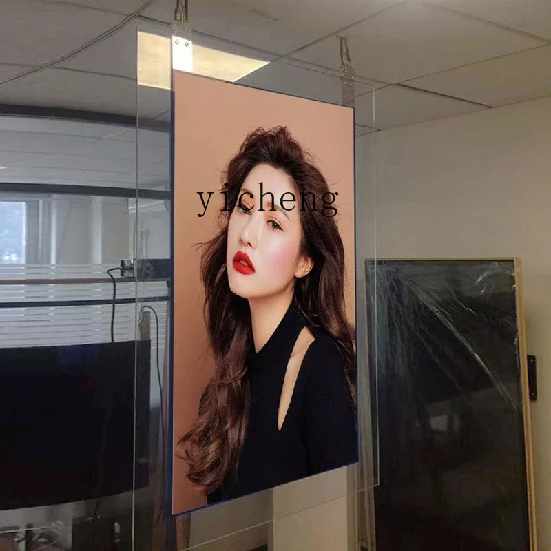HD Transparent Glass Hanging Double-Sided Screen Advertising Machine Double-Sided Display Cabinet Double-Sided Display