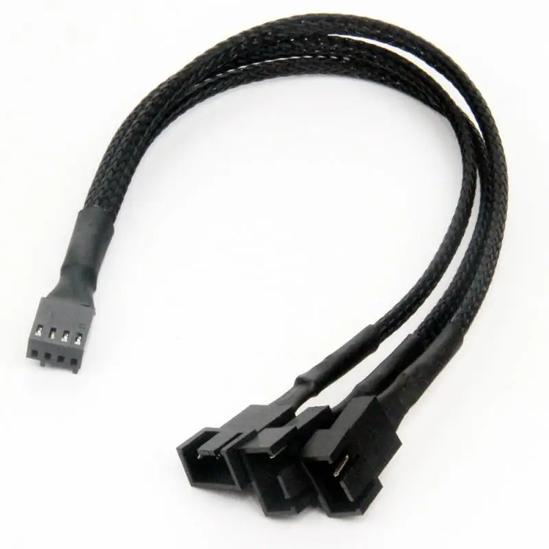 Computer fan line one point three 4Pin extension line PWM temperature control cooling fan HUB hub bag nylon mesh