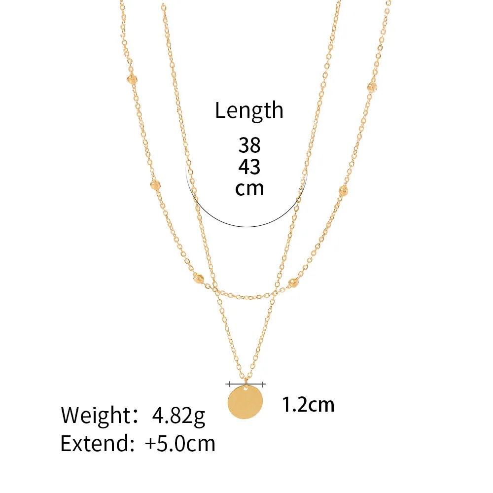 Gold Plated Layered Bead Necklace 5