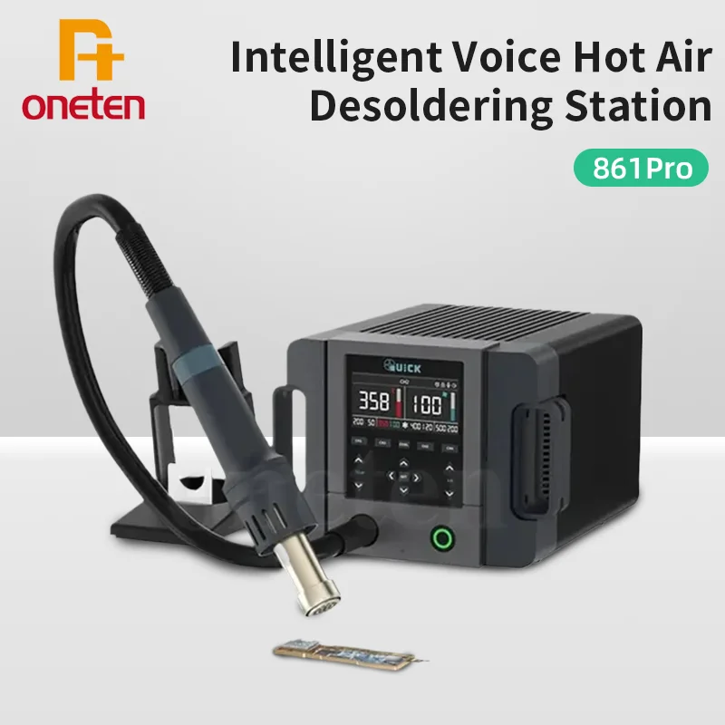 QUICK 861Pro Hot Air Rework Station Soldering Intelligent Digital Display Rework Station Desoldering Station For PCB Chip Repair