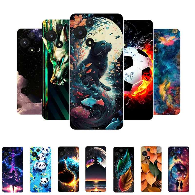Para TCL 60R Funda T519H Silicona Suave Cubierta Trasera Funda Teléfono Para TCL 60 R 5G TCL60R 60R Fundas Animales Bumper Fundas