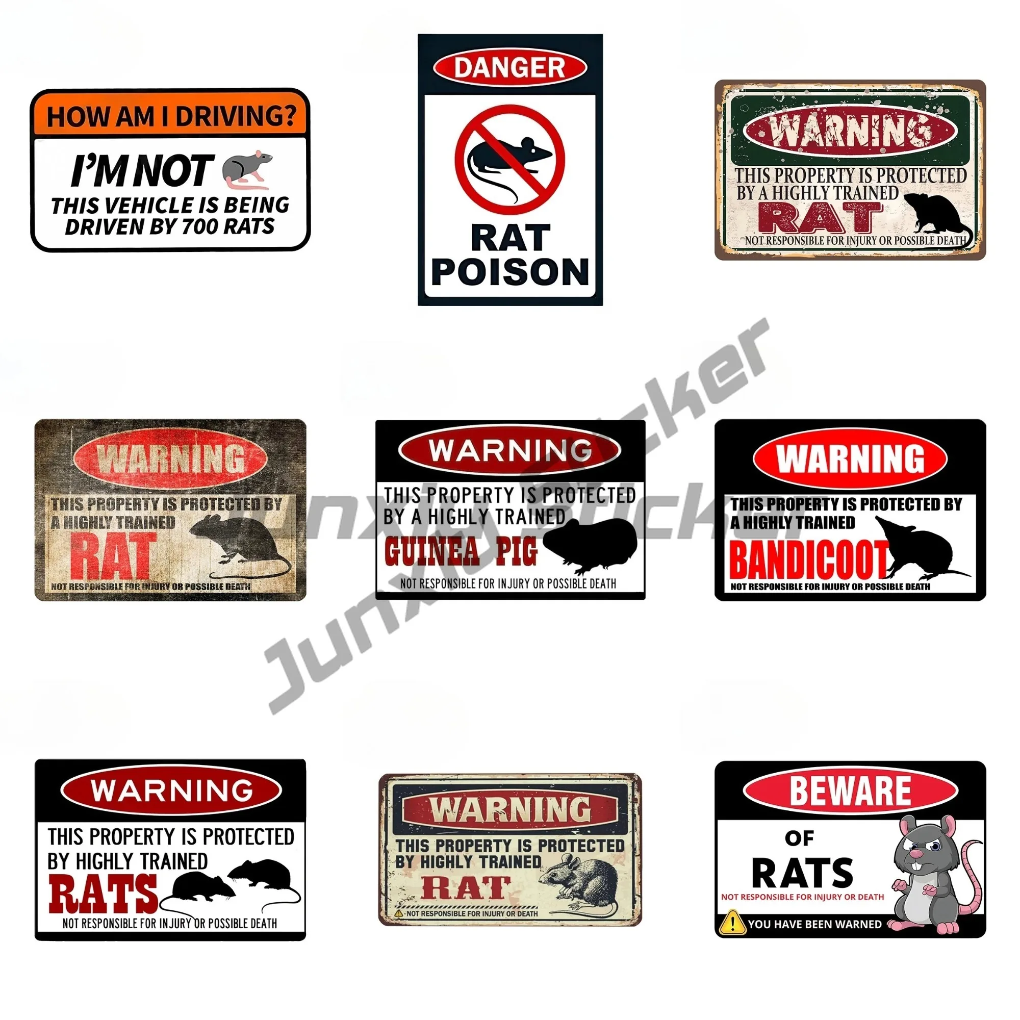 

For How Am I Driving I Am Not This Vehicle Is Driven By 700 Rats Car Stickers Sunscreen Decals Simple Accesorios