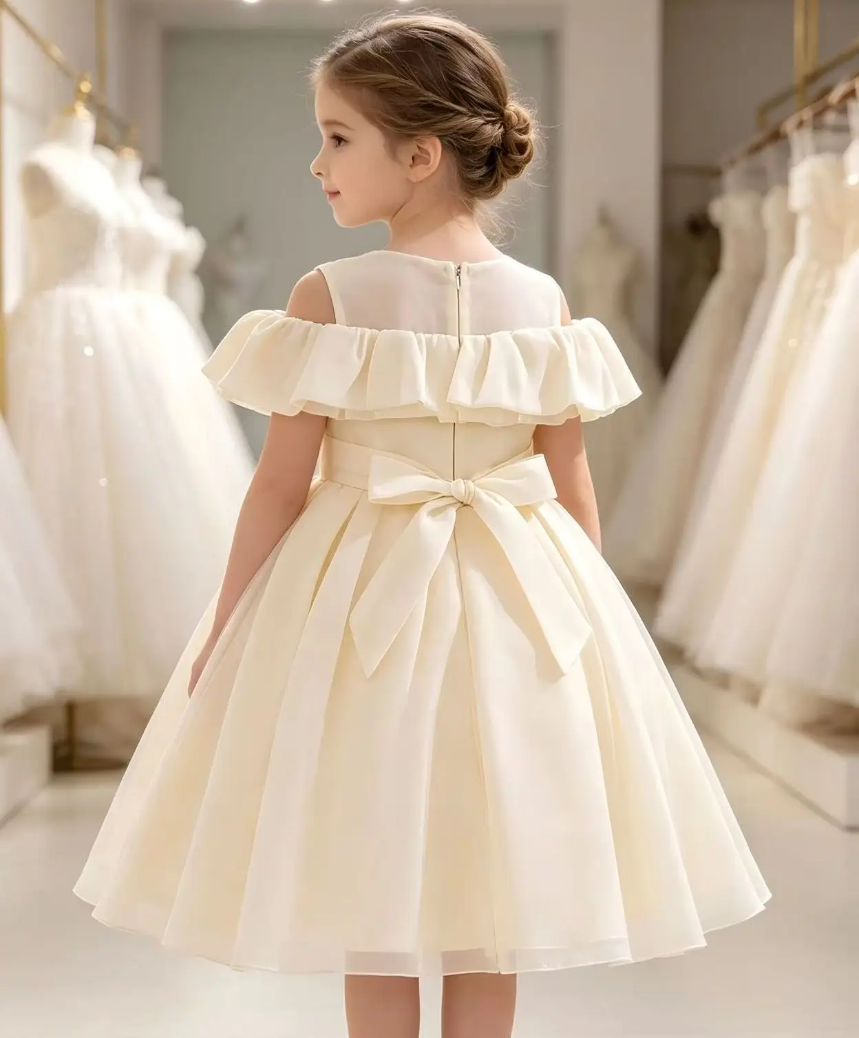 Girls Holiday Dress Kid Princess Dresses Ruffles Girly Clothes Daily Clothing Ball Gown
