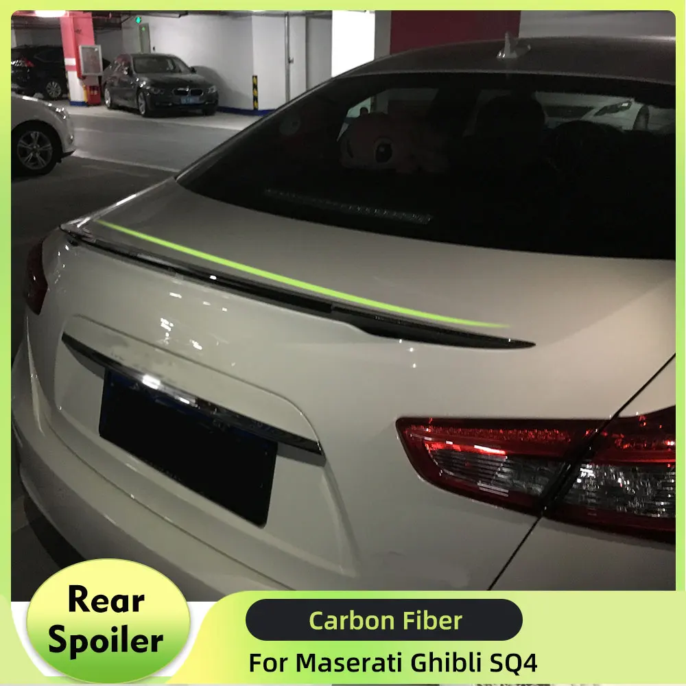 

Rear Trunk Spoiler Wing For Maserati Ghibli SQ4 Sedan 4-Door 2014-2017 Car Tail Trunk Boot Lid Lip Wing Spoiler Carbon Fiber/FRP