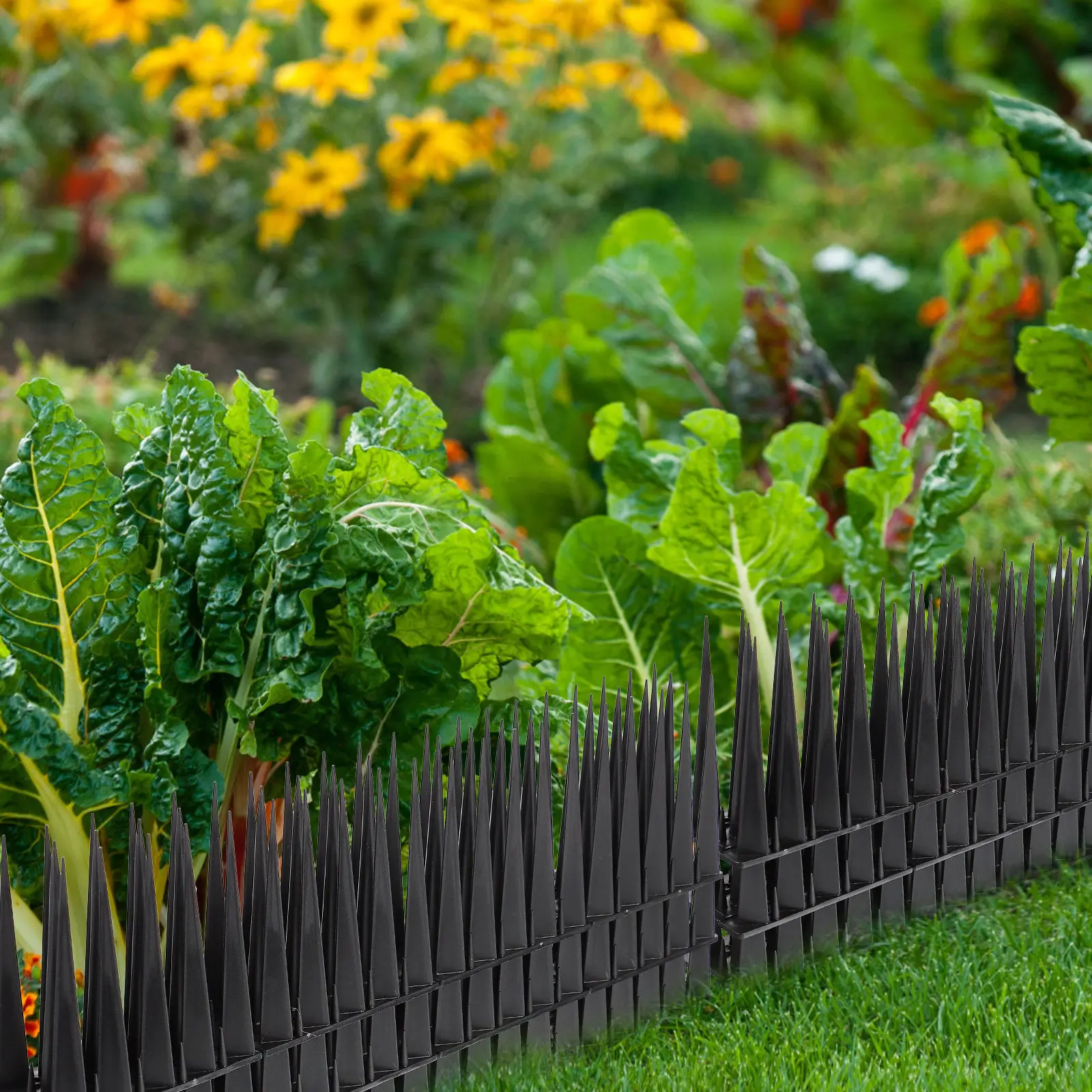 3Pcs Plastic Bird High Density Anti Bird Spike for Fence Roof Chimney Pigeon Prevention Black Supply